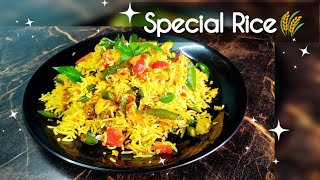 Special Rice Recipe  Rice Recipes with Veggies 🥕🧅🍅🌿🥗  How to make simple special rice recipe 😋 [upl. by Gorey]