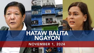 UNTV Hataw Balita Ngayon  November 01 2024 [upl. by Octavian]