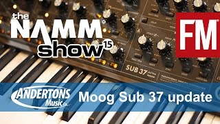 NAMM 2015  Moog Sub 37 firmware update [upl. by Rozamond23]