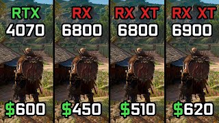 RTX 4070 vs RX 6800 vs RX 6800 XT vs RX 6900 XT  Test in 10 Games [upl. by Geraldine119]