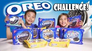 OREO CHALLENGE The Blindfold Cookie Tasting Game Show [upl. by Suivatal]