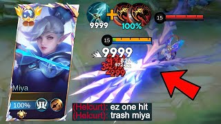 100 UNDERRATED MIYA VS GLOBAL TRASHTALKER HELCURT💀 HE ONE HIT ME TOP 1 GLOBAL MIYA GAMEPLAY 2024 [upl. by Nagirrek]