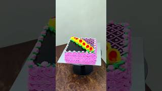 2 Kg Square Chocolate Cake Decorating cake cakedesign short shorts ytshorts viralvideo [upl. by Aneleve]