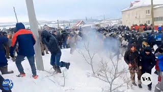 Russian Police Disperse Protests With Tear Gas in Bashkortostan  VOA News [upl. by Sebastiano]