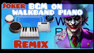 joker BGM remix on piano walkband  Qasqarian pianist  piano joker [upl. by Acillegna134]