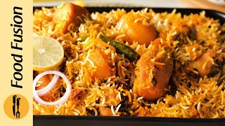 Masala Karachi Biryani Recipe By Food Fusion [upl. by Ynattyrb]