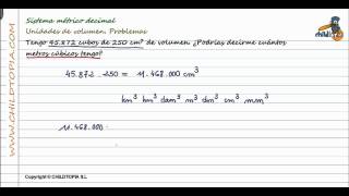 Sistema métrico decimal Unidades de volumen1º de eso [upl. by Gaughan]