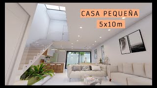 Pequeña casa 5x10 metros  2 PISOS CON 3 DORMITORIOS [upl. by Yrtnej]