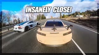 Embarrassing my Tuned V10 R8 with my Stock ZL1 1LE [upl. by Ynahpets533]