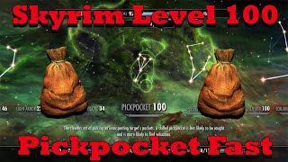 Skyrim  Level 100 Pickpocket Fast [upl. by Ayal852]