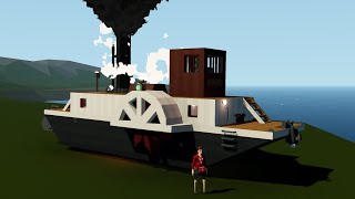 PADDLE STEAMER That Can PULL ITSELF OUT OF The WATER In Stormworks [upl. by Ahtilat]