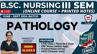 DEMO CLASS 9 I BSc NURSING 3RD SEM  PATHOLOGY IN HINDI  BSc NURSING 2024  pathology bsc nursing [upl. by Bedell681]