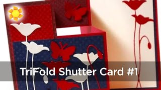 TriFold Shutter Card Template 1  with room to write [upl. by Gneh]