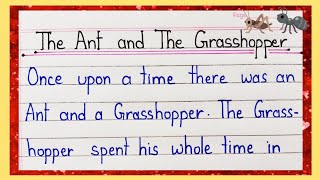 Story The Ant 🐜 and The Grasshopper 🦗 Story Writing  Moral of the Story  Short Story [upl. by Silra]