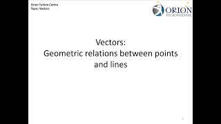 Vectors 5  H2 Maths 9758 [upl. by Roosevelt221]