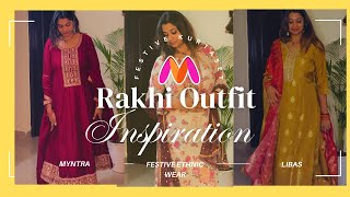 Rakhi Outfit Inspiration  Myntra Haul  Tryon  Libas  Festive Kurta Set [upl. by Suraved]