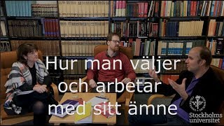 Hur man väljer och arbetar med sitt uppsatsämne [upl. by Drapehs704]