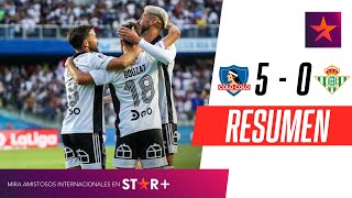 ¡EL CACIQUE APLASTÓ A LOS VERDIBLANCOS DEL INGENIERO PELLEGRINI  ColoColo 50 Betis  RESUMEN [upl. by Ahkos321]