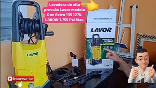 Lavadora de alta pressão Lavor modelo One Extra 135 127V 1800W 1755 Psi Max apresentação e teste [upl. by Calista106]