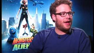 Seth Rogen Interview Monsters vs Aliens [upl. by Kurtis655]