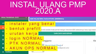 CARA INSTAL ULANG PMP 2020 A MENGGUNAKAN PREFIL  SARAN BACKUP DULU [upl. by Sybil902]