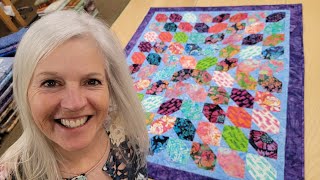 EASIEST BEGINNER QUILT EVER FREE PATTERN quotMini Petalsquot tutorial [upl. by Onilegna]