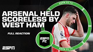 Its WILD 😳 Arsenal held SCORELESS by West Ham FULL REACTION  ESPN FC [upl. by Donata]