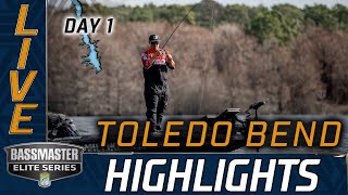 Highlights Day 1 Bassmaster action at Toledo Bend [upl. by Kaazi]