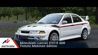 Assetto Corsa  Mitsubishi Lancer EVO 6 GSR Tommi Makinen Edition [upl. by Aninat]