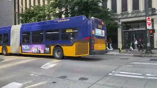 10 minutes of King County Metro Bus Action  3rd amp Seneca 61622 [upl. by Berardo]