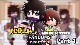 Fandoms react to each other  Part 1  MHA amp Undertale  Gacha Nebula  FANONMY AU  CE☆ [upl. by Battiste]