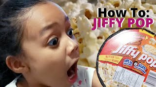 Jiffy Pop Popcorn Instructions  How WE Jiffy Popped [upl. by Reiss957]