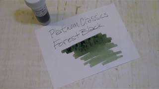 Platinum Classic Forest Black Iron Gall ink writing sample [upl. by Halyhs210]