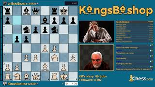 KingsBishop vs LtGenGrant  Game 3  Viewer Challenges [upl. by Suilenroc648]