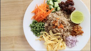 Shrimp Paste Fried Rice Recipe ข้าวคลุกกะปิ  Hot Thai Kitchen [upl. by Magdaia]