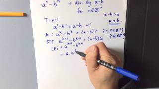 Induction Divisibility Proof example 6 an  bn is divisible by a  b [upl. by Guevara]