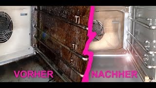 Backofen reinigen Auftragen und wegwischen SUPER SAUBER MIt einem Mittel [upl. by Aubyn879]