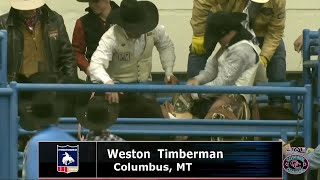 Weston Timberman  2024 Montana Circuit Finals Rodeo [upl. by Nylzzaj]