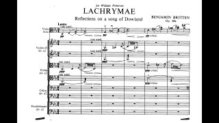 Britten  Lachrymae Op 48a Reflections on a Song of Dowland  Viola and Orchestra version [upl. by Annoda]