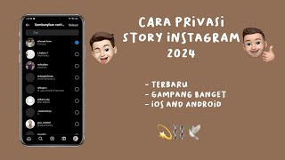 Cara privasi status ig terbaru 2024 🚀✨ [upl. by Anez]