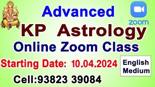 KP Astrology Online Zoom Class  KP Astrology in English  Cuspal Interlink  Cell  9382339084 [upl. by Waylen]