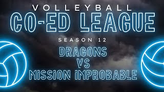 Dragons vs Mission Improbable  Courtside Premier Volleyball League  Season 12 Week 2 [upl. by Ayerdna405]