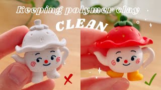 How to Keep Polymer Clay Clean ✧･ﾟ [upl. by Niledam131]