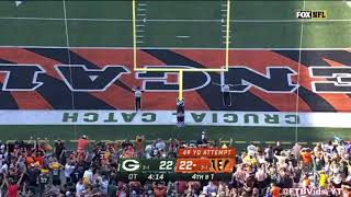 Bengals kicker Evan McPherson celebrated a field goal that he missed [upl. by Akerdna]