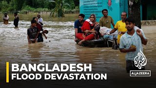 Bangladesh flood devastation Communities still cut off as rescue efforts continue [upl. by Inig]