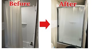 Install an RV shower door by Shower Enclosures America Arcadia [upl. by Niatsirk]