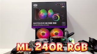 COOLER MASTER LIQUID ML240R RGB UNBOXKING AND INSTALLATION STEP BY STEP [upl. by Tracee]