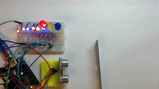 아두이노 초음파센서로 거리측정 동작영상arduino Distance measurement with ultrasonic sensor [upl. by Nitsew445]