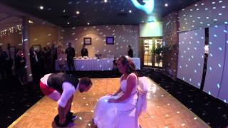 Josh and Karas Wedding Garter Toss [upl. by Yenduhc]