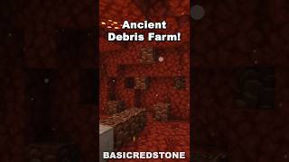 Minecraft Ancient Debris Farm 121 shorts [upl. by Sitsuj]